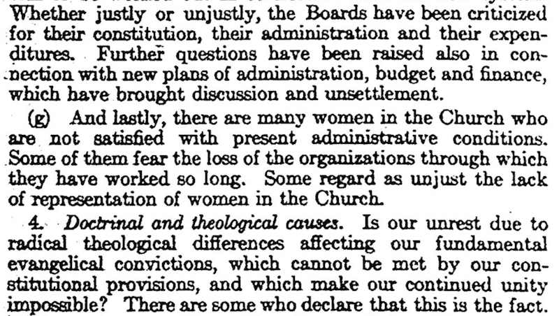 Causes of Unrest Among Women of the Church
